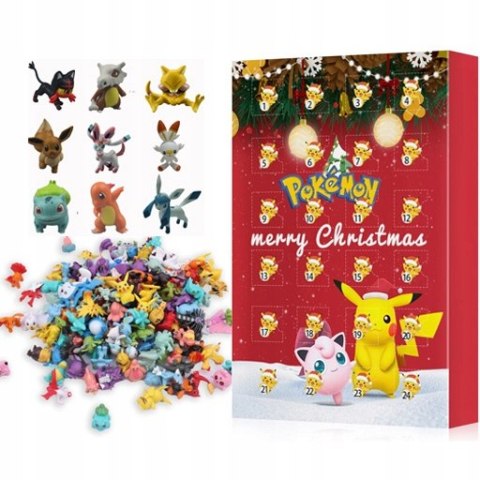 KALENDARZ ADWENTOWY POKEMON FIGURKI ZABAWKI 24SZT NA PREZENT
