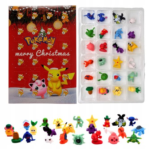 KALENDARZ ADWENTOWY POKEMON FIGURKI ZABAWKI 24SZT NA PREZENT
