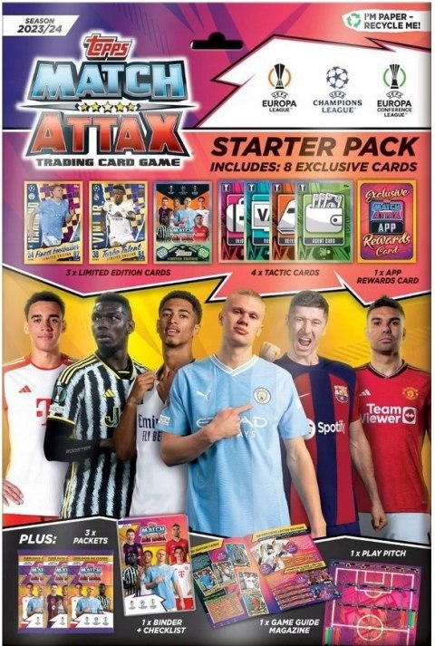 MATCH ATTAX 2024 ALBUM NA KARTY PIŁKARSKIE ZESTAW STARTOWY TOPPS CHAMPIONS