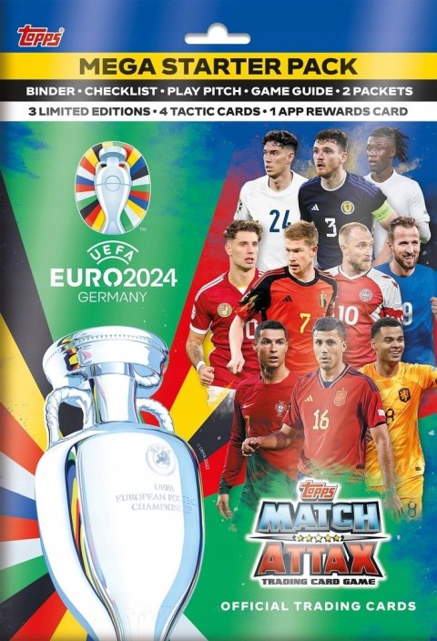 ORYGINALNY ALBUM NA KARTY PIŁKARSKIE EURO 2024 TOPPS MEGA ZESTAW STARTOWY