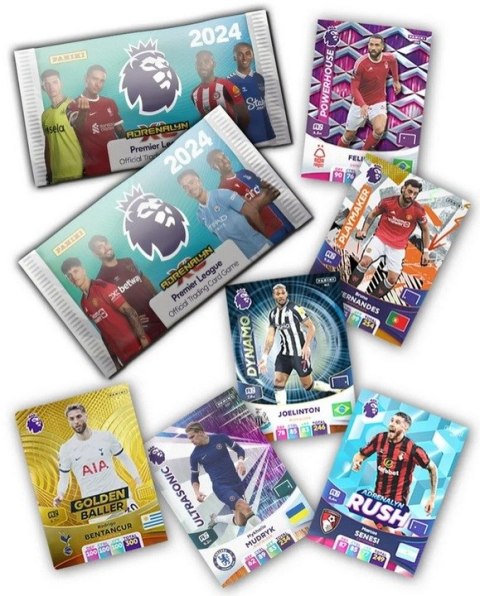 PANINI PREMIER LEAGUE 2024 BOX 36 SASZETEK 216 KARTY PIŁKARSKIE DO ALBUMU