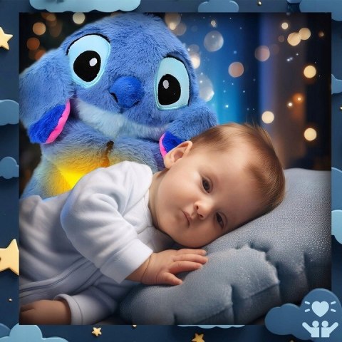 PRZYTULANKA MASKOTKA STICH USPOKAJACZ MIŚ SZUMIŚ ODDYCHAJĄCA STITCH ZABAWKA