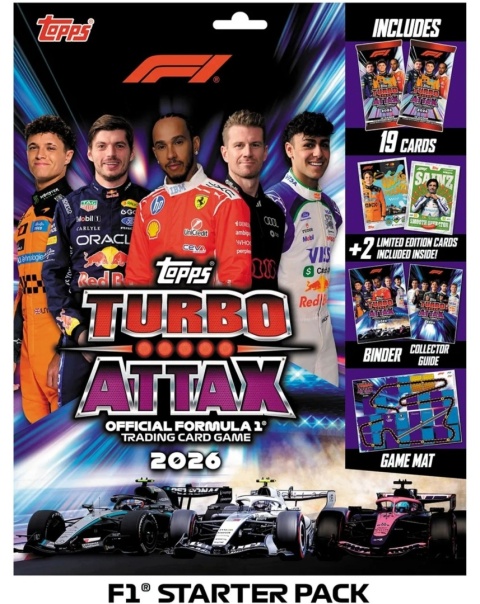 Album na Karty F1 Turbo Attax 2026 Topps Zestaw Startowy