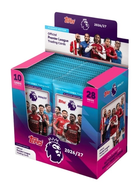 BOX 28 Saszetek Premier League 2027 Topps Flagship Edition