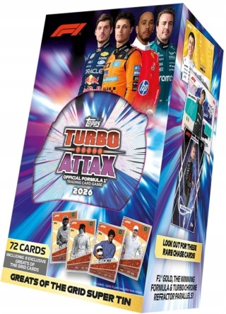 Super Puszka Topps Formuła 1 2026 Turbo Attax Karty F1